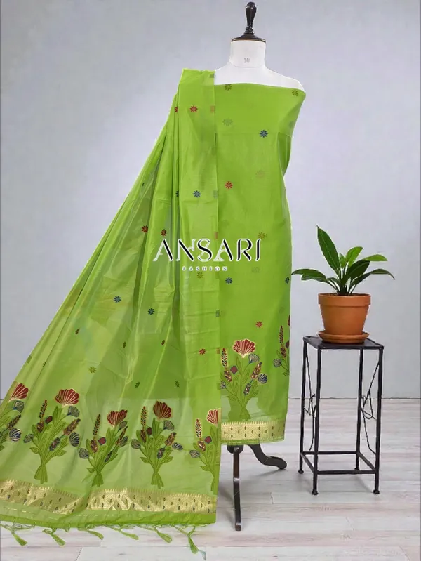 Banarasi_Suits_–_Silky_Cotton_Tilfi_Meena_&_Zari_Woven_with_Dupatta_–_Peach