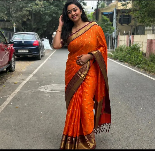 Title:__Banarasi_Soft_Silk_Check_Design_Saree_–_Contrast_Border