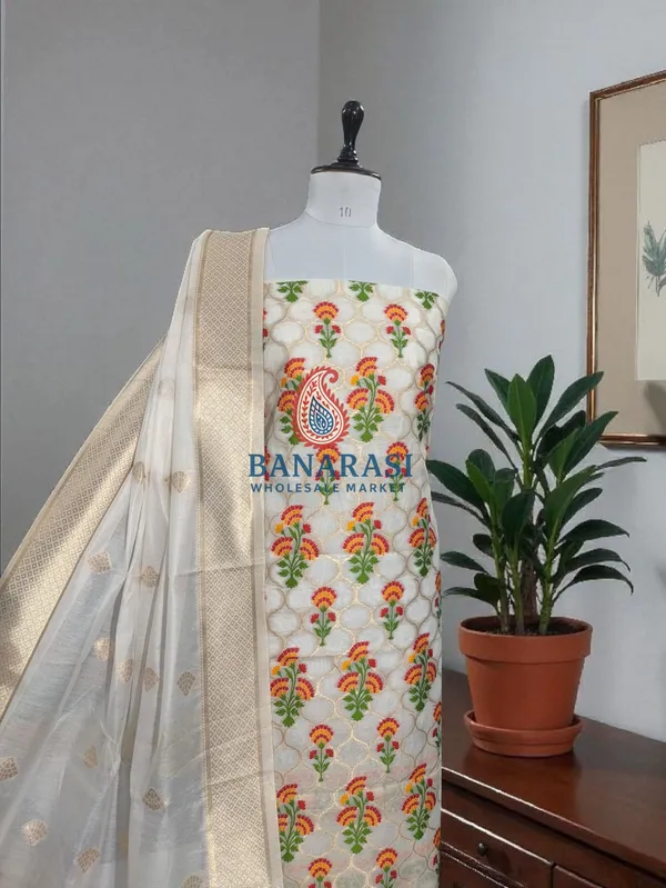 Banarasi_Suits_–_Jamdani_Silky_Cotton_Tilfi_Meena_&_Zari_Woven_with_Dupatta_–_Off_White
