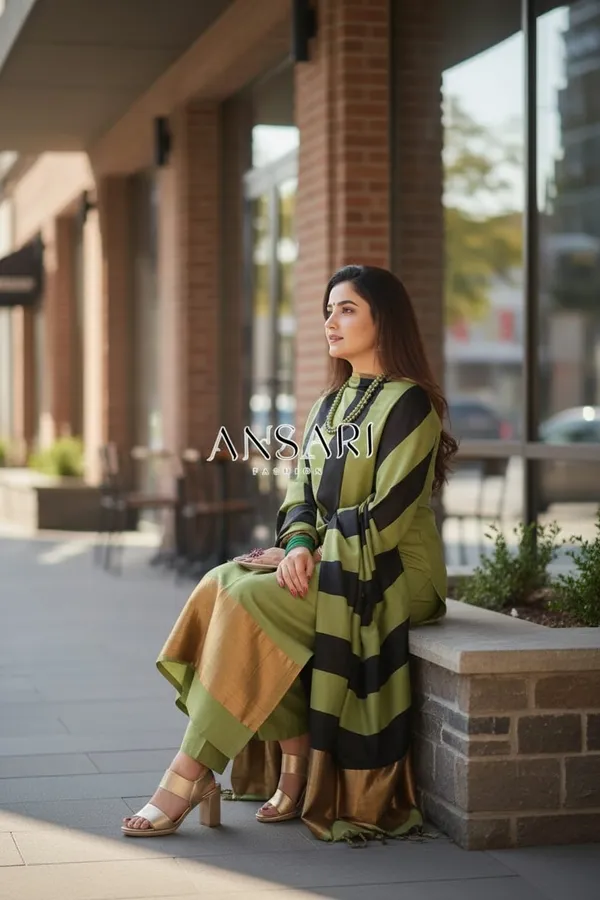 Pista_Green_&_Black_Stripe_Banarasi_Cotton_Silk_Suit_Set_with_Zari_Daman