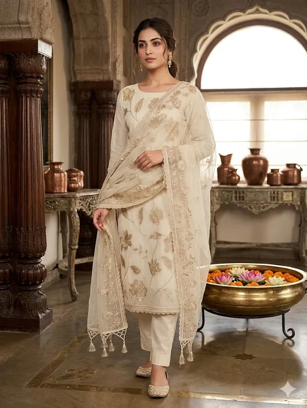 Banarasi_Suits_–_Mul_Chanderi_Applique_&_Cut_Work_with_Dupatta
