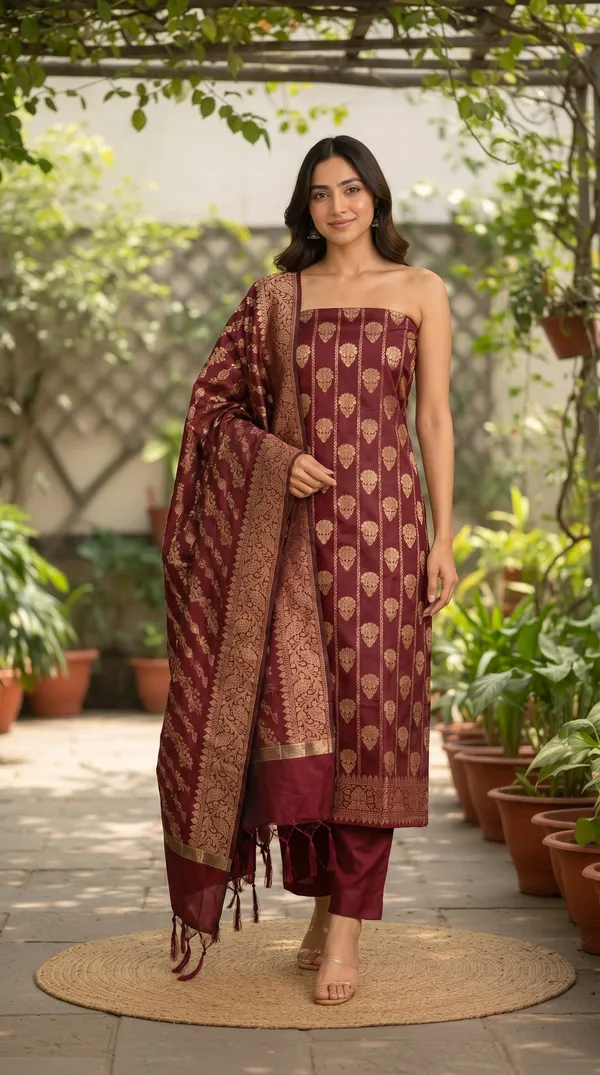 Maroon_Banarasi_Silk_Zari_Woven_Suit_Set_by_Ansari_Fashion