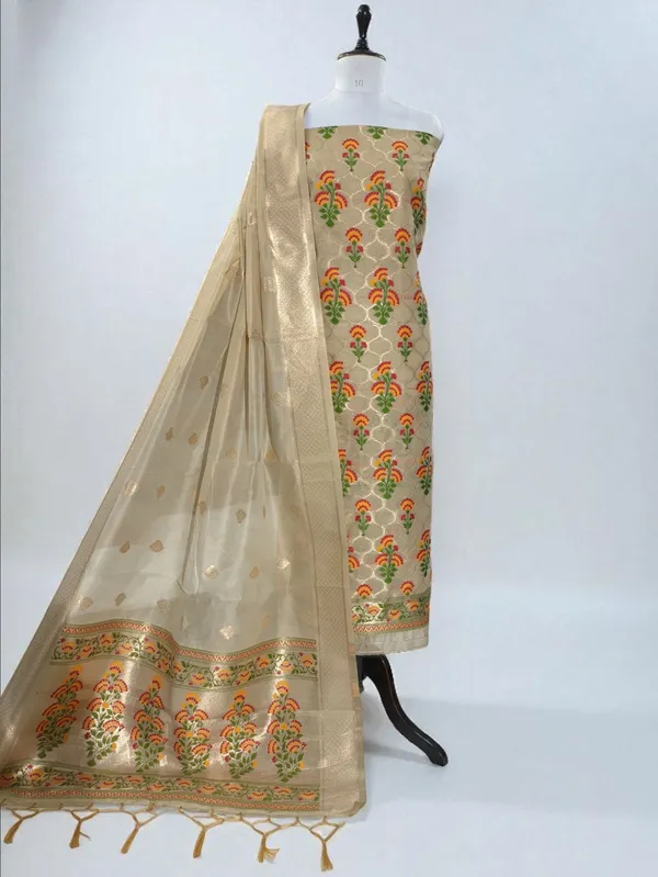 Banarasi_Suits_–_Jamdani_Silky_Cotton_Tilfi_Meena_&_Zari_Weave_–_Golden
