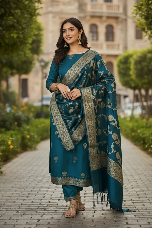 Jarman_Blue_Banarasi_Silk_Zari_Suit_Set