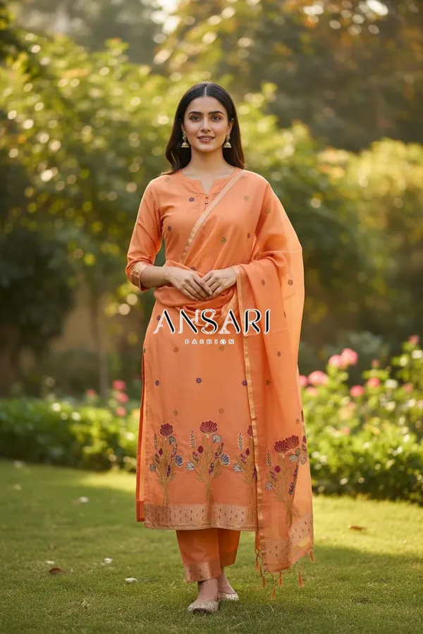Banarasi_Suits_–_Silky_Cotton_Tilfi_Meena_&_Zari_Woven_with_Dupatta_–_Peach