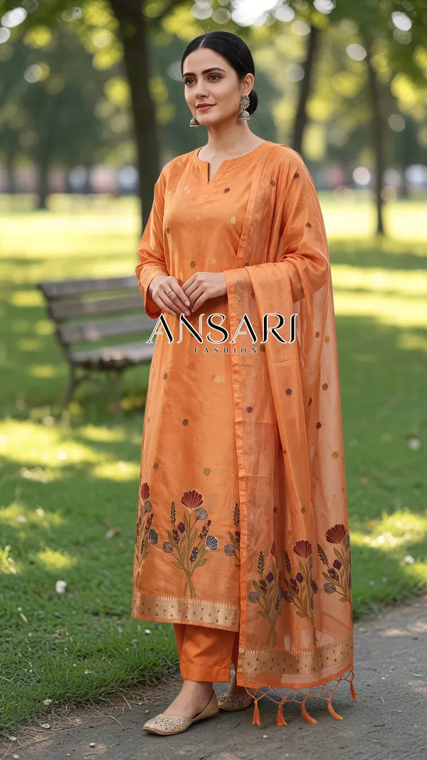 Banarasi_Suits_–_Silky_Cotton_Tilfi_Meena_&_Zari_Woven_with_Dupatta_–_Peach