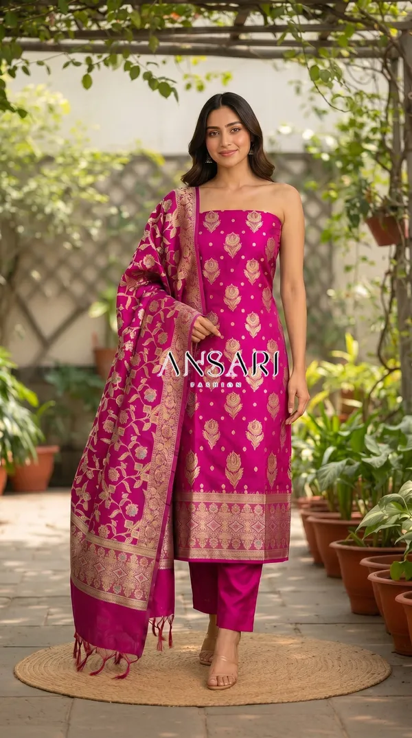 Rani_Soft_Katan_Banarasi_Silk_Tilfi_Meena_Zari_Woven_Unstitched_Suit_Set_for_Women