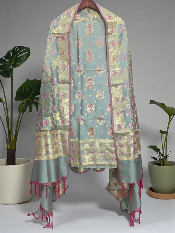 Light_Grey_Soft_Katan_Banarasi_Silk_Tilfi_Meena_Zari_Woven_Unstitched_Suit_Set_for_Women