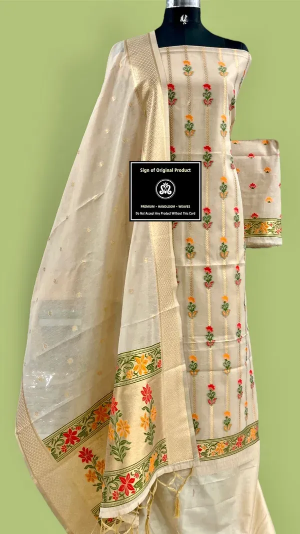 Ivory_Bloom_–_Banarasi_Tilfi_Meena_Jamdani_Cotton_Suit_with_Dupatta