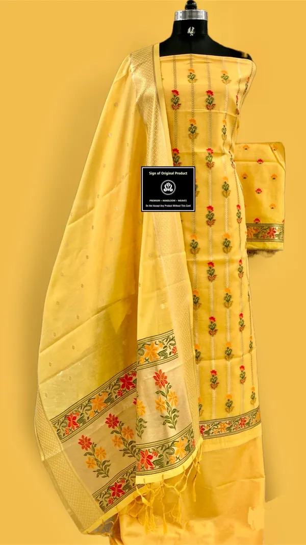 Yellow_Glow_–_Banarasi_Tilfi_Meena_Jamdani_Suit_Set”