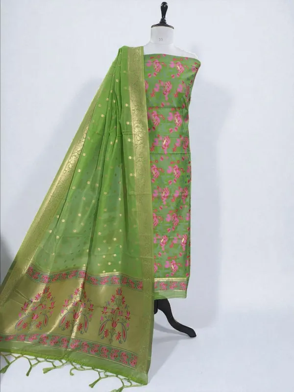 Green_Silk_Unstitched_Suit_Material_for_Women