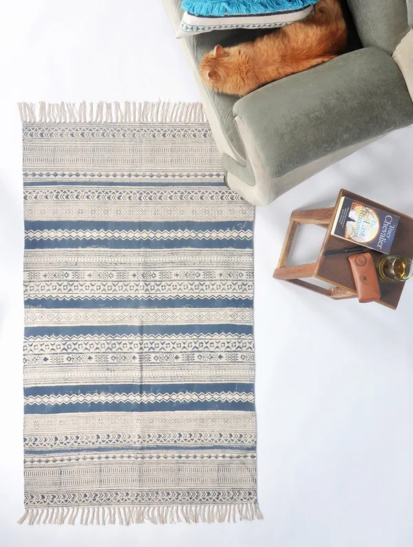Blue_Cotton_Hand_Block_Printed_Rug