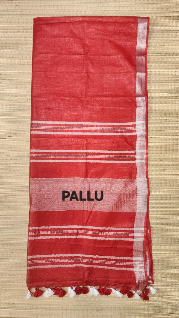 Red_Bhagalpuri_Cotton_Linen_Saree_For_Women