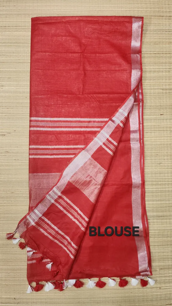 Red_Bhagalpuri_Cotton_Linen_Saree_For_Women