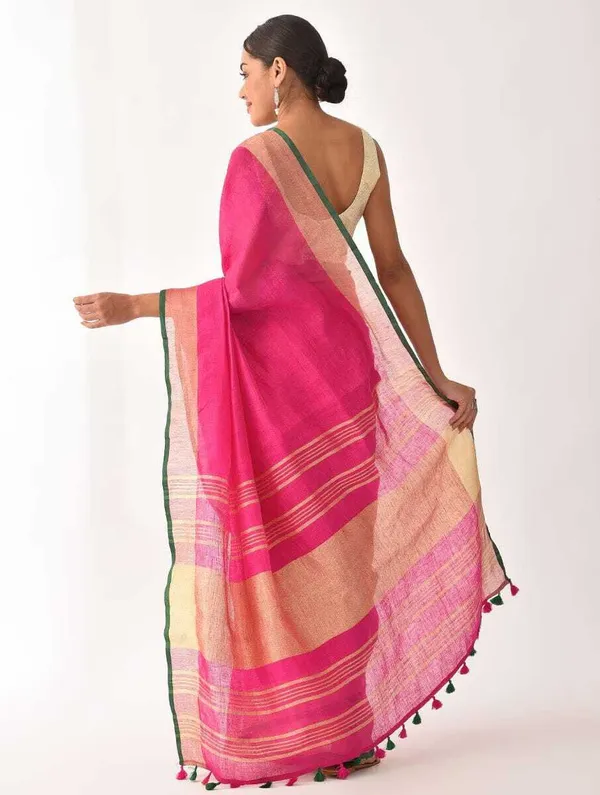 Pink_Bhagalpuri_Cotton_Linen_Saree_For_Women