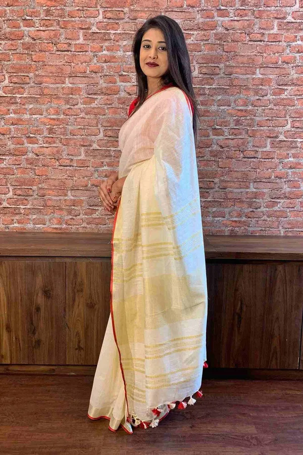 White_Bhagalpuri_Cotton_Linen_Saree_For_Women