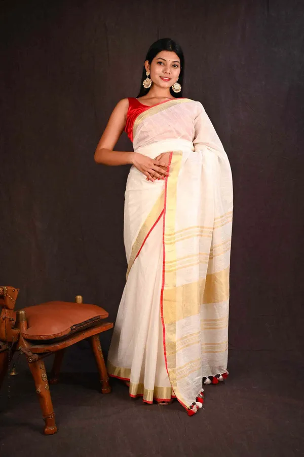 White_Bhagalpuri_Cotton_Linen_Saree_For_Women