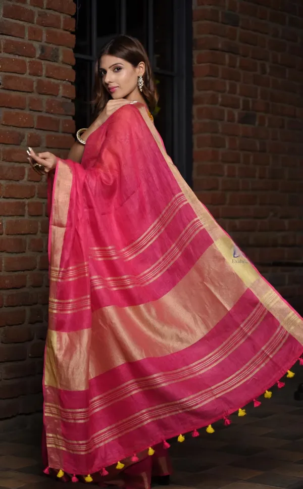 Pink_Bhagalpuri_Cotton_Linen_Saree_For_Women