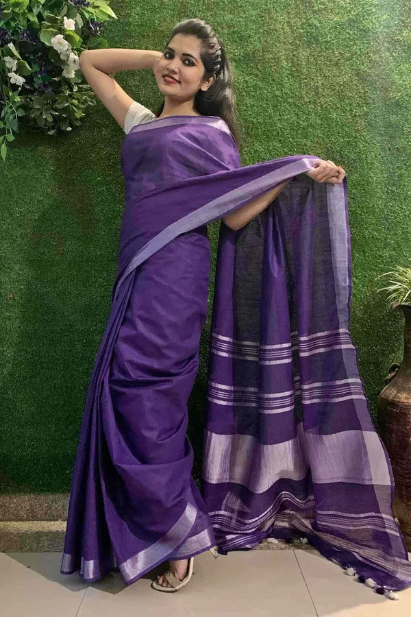 Purple_Bhagalpuri_Cotton_Linen_Saree_For_Women