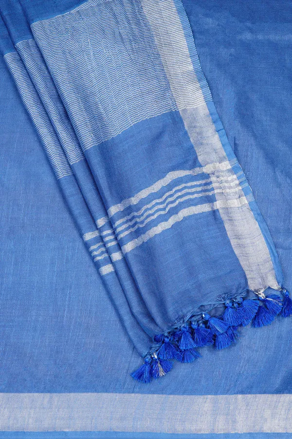 Blue_Bhagalpuri_Cotton_Linen_Saree_For_Women