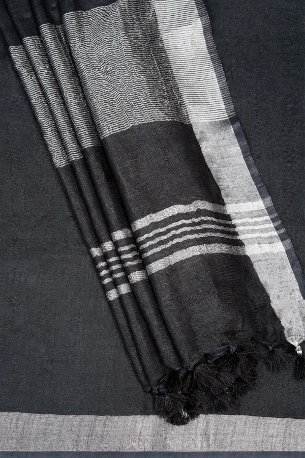 Black_Bhagalpuri_Cotton_Linen_Saree_For_Women
