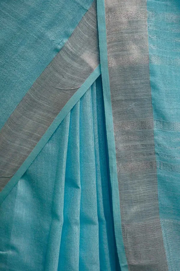Sky_Blue_Bhagalpuri_Cotton_Linen_Saree_For_Women