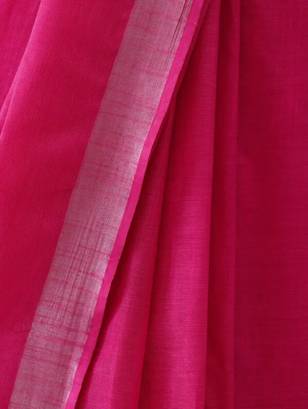 Hot_Pink_Bhagalpuri_Cotton_Linen_Saree_For_Women