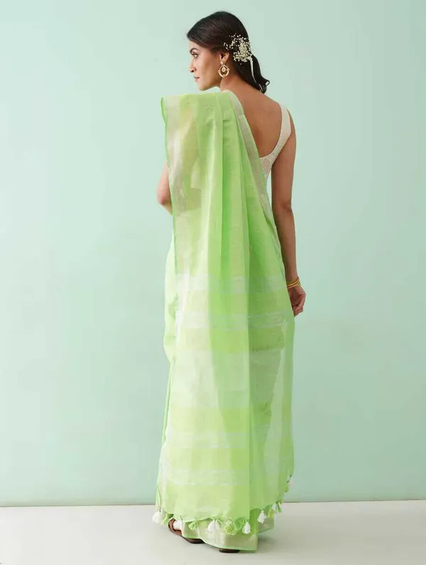 Light_Green_Bhagalpuri_Cotton_Linen_Saree_For_Women