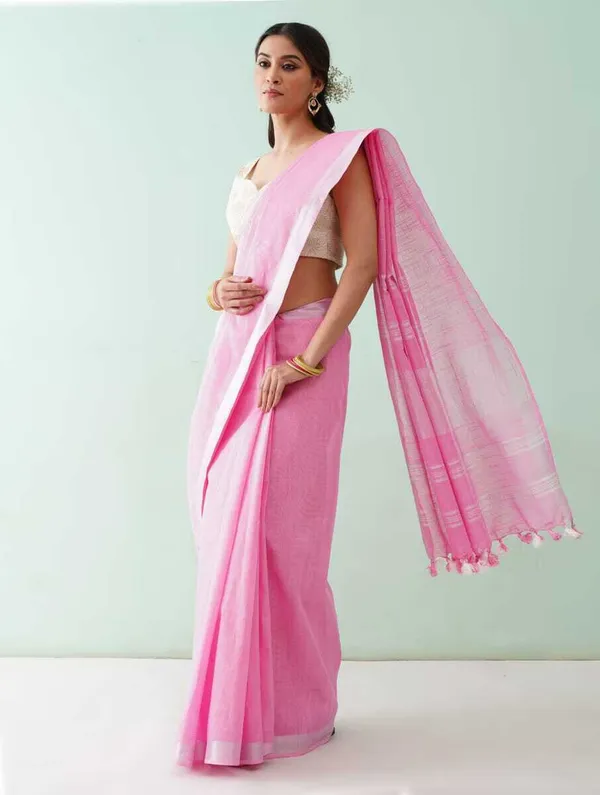 Light_Pink_Bhagalpuri_Cotton_Linen_Saree_For_Women