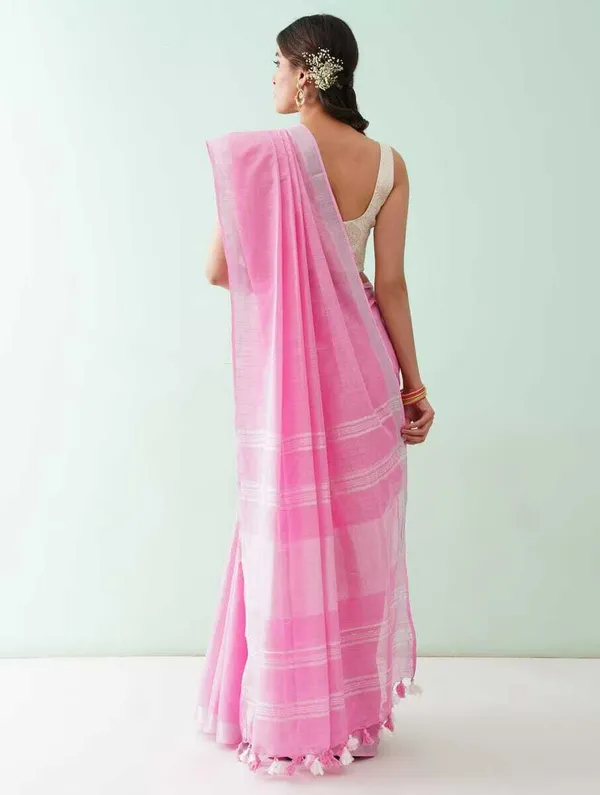 Light_Pink_Bhagalpuri_Cotton_Linen_Saree_For_Women