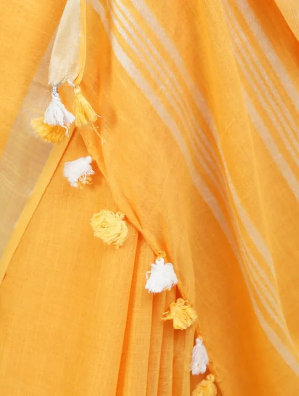 Yellow_Bhagalpuri_Cotton_Linen_Saree_For_Women