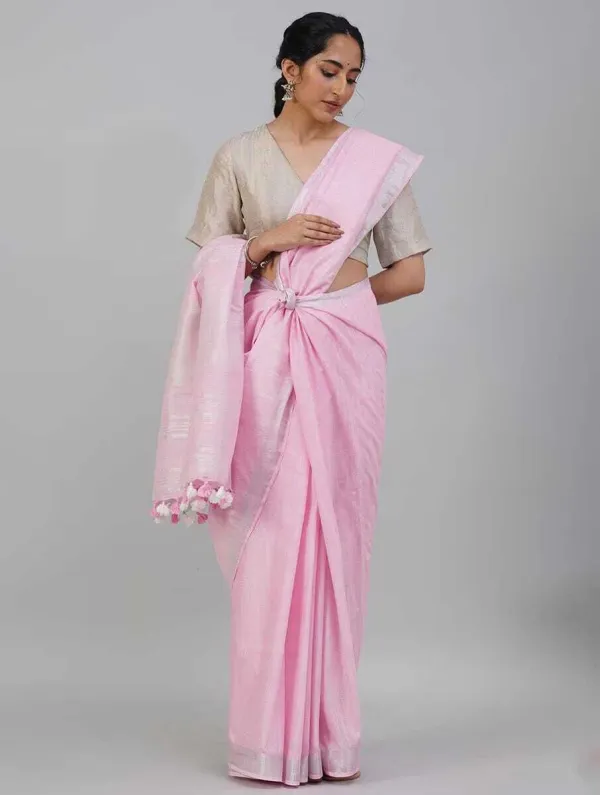Baby_Pink_Bhagalpuri_Cotton_Linen_Saree_For_Women