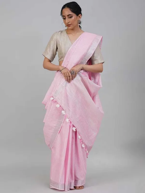 Baby_Pink_Bhagalpuri_Cotton_Linen_Saree_For_Women