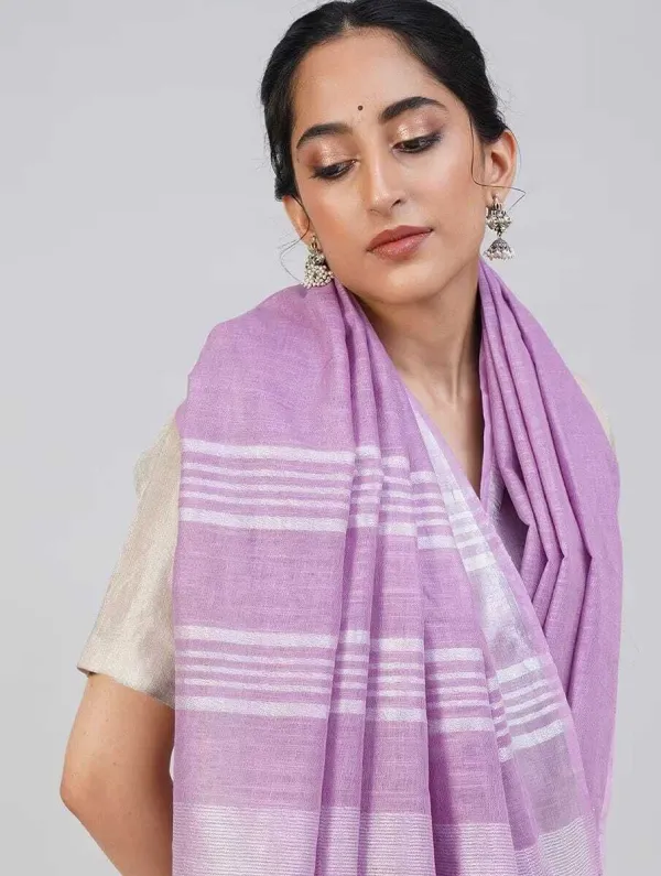 Lavender_Purple_Bhagalpuri_Cotton_Linen_Saree_For_Women
