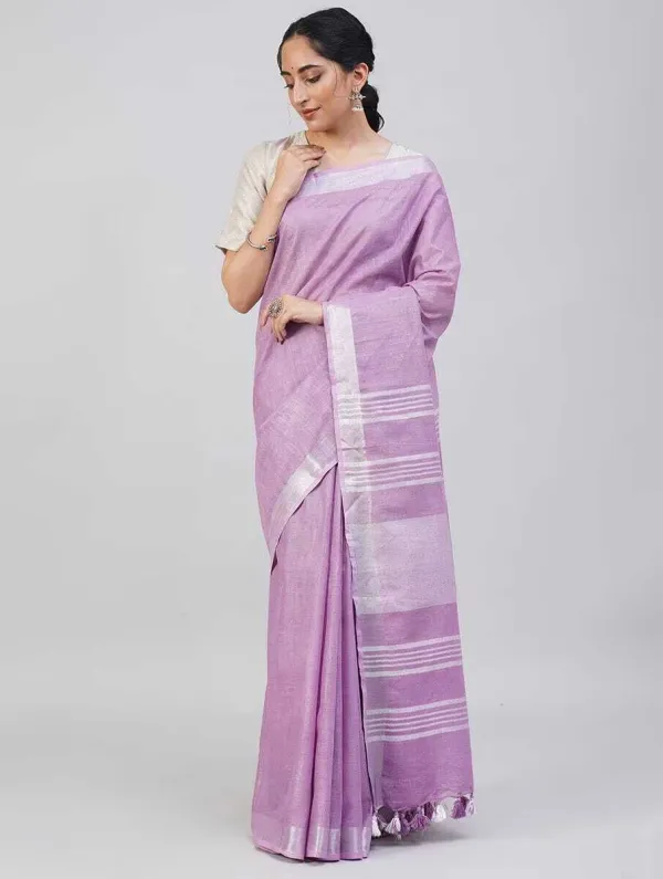Lavender_Purple_Bhagalpuri_Cotton_Linen_Saree_For_Women
