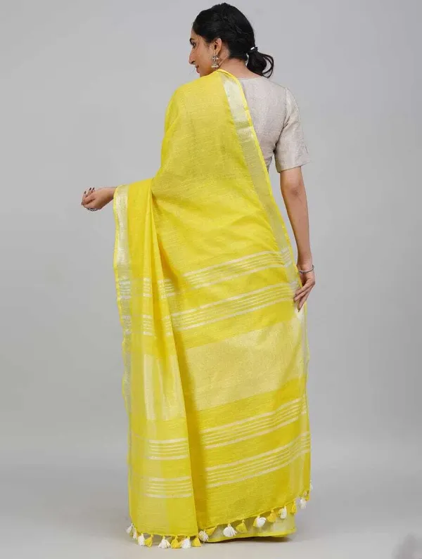 Yellow_Bhagalpuri_Cotton_Linen_Saree_For_Women