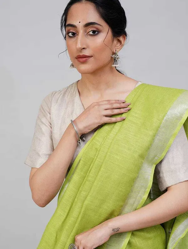 Light_Green_Bhagalpuri_Cotton_Linen_Saree_For_Women