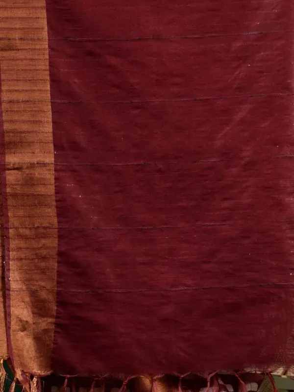 Maroon_Hand_Batik_Silk_Blend_Saree_For_Women