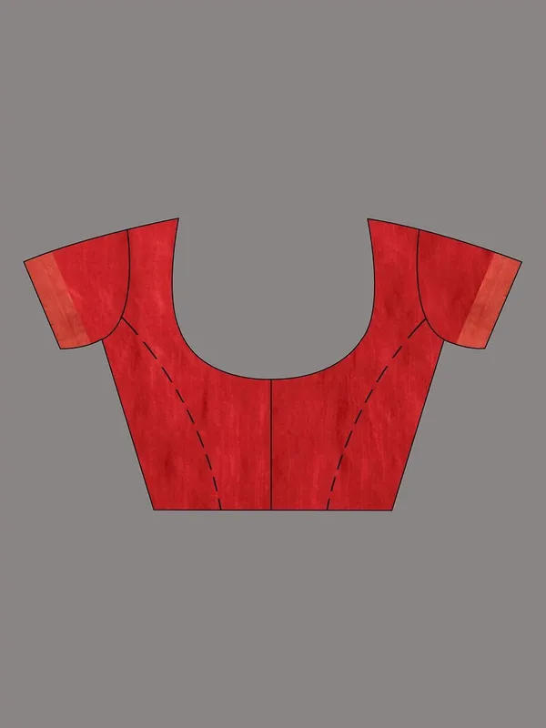 Red_Hand_Batik_Silk_Blend_Saree_For_Women