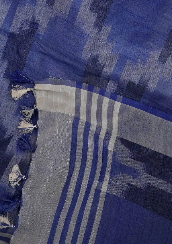 Multicolor_Ikkat_Cotton_Blend_Saree_For_Women