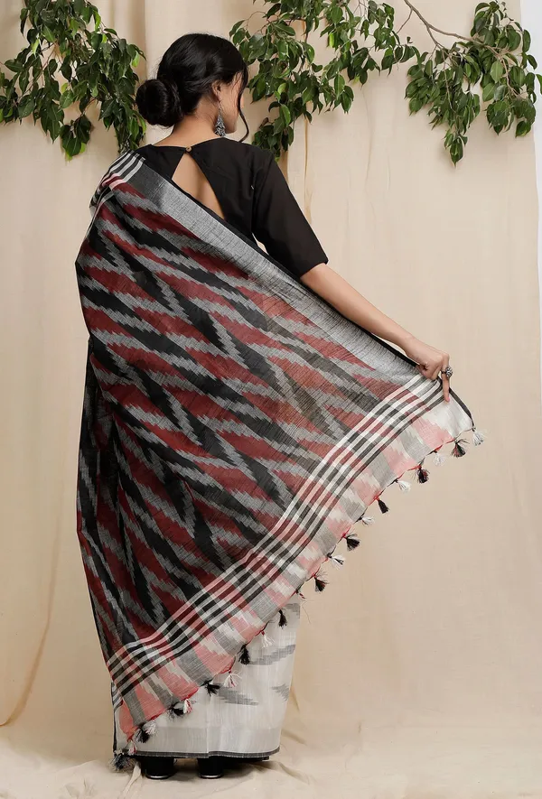 Multicolor_Bhagalpuri_Cotton_Blend_Saree_For_Women