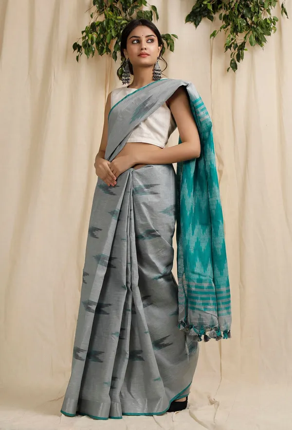 Multicolor_Bhagalpuri_Cotton_Blend_Saree_For_Women