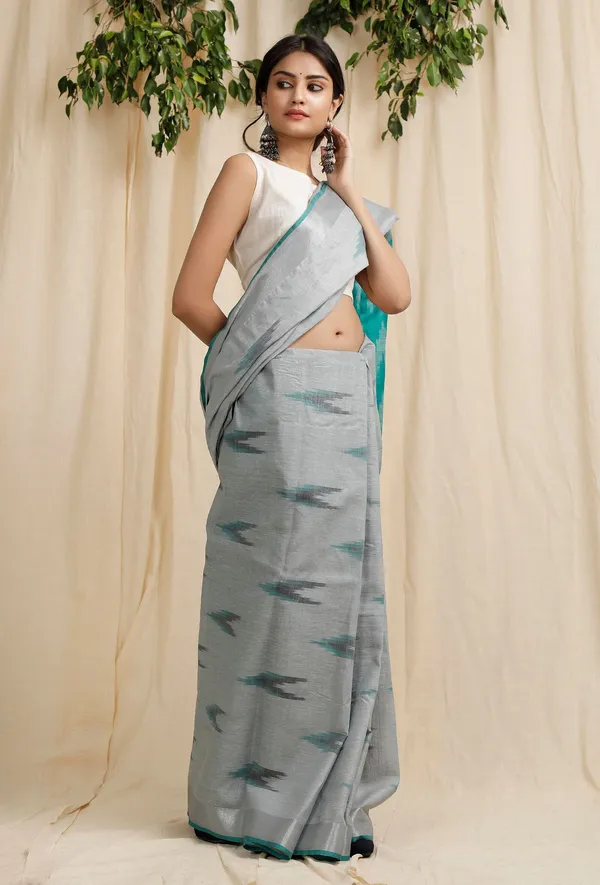 Multicolor_Bhagalpuri_Cotton_Blend_Saree_For_Women