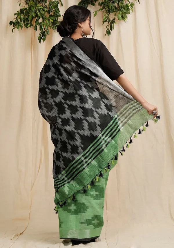 Multicolor_Bhagalpuri_Cotton_Blend_Saree_For_Women