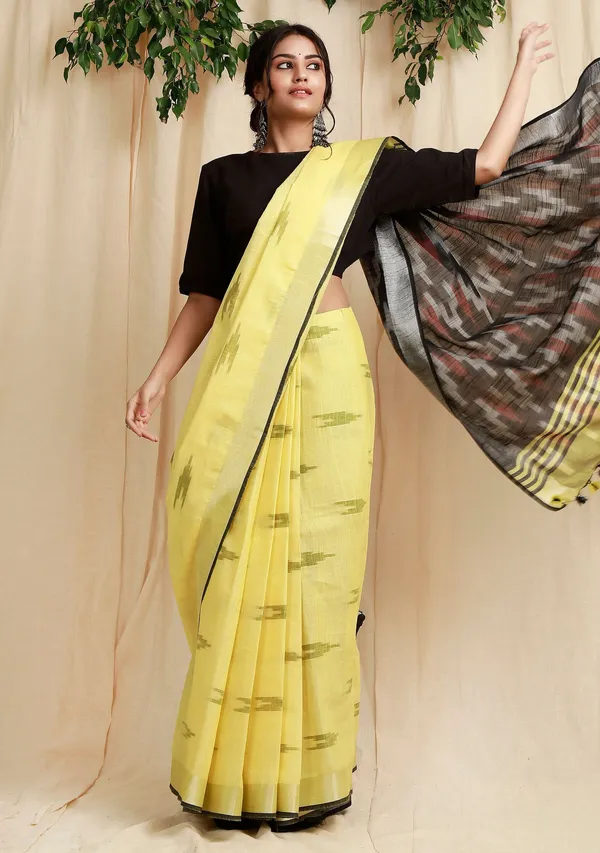 Multicolor_Bhagalpuri_Cotton_Blend_Saree_For_Women