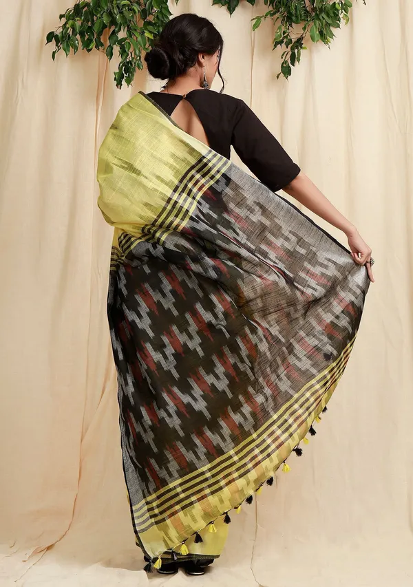 Multicolor_Bhagalpuri_Cotton_Blend_Saree_For_Women