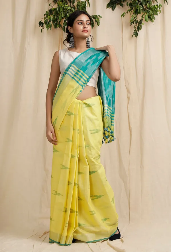 Multicolor_Bhagalpuri_Cotton_Blend_Saree_For_Women