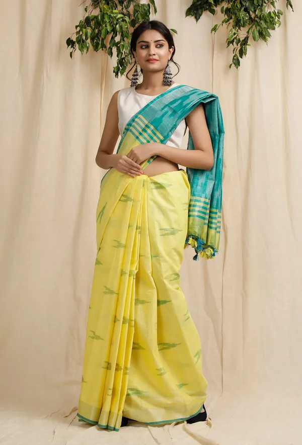 Multicolor_Bhagalpuri_Cotton_Blend_Saree_For_Women