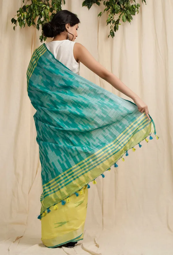 Multicolor_Bhagalpuri_Cotton_Blend_Saree_For_Women