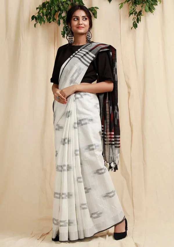 Multicolor_Bhagalpuri_Cotton_Blend_Saree_For_Women
